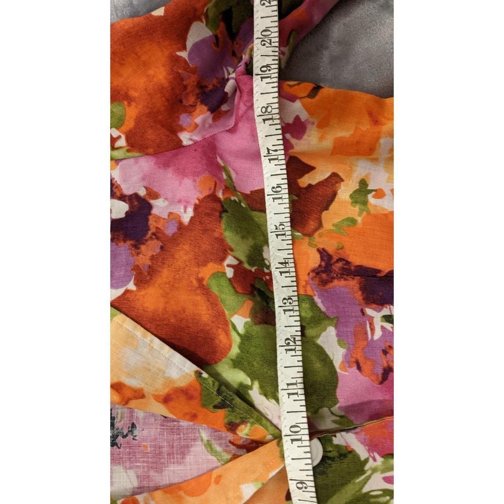 Speigel Linen Jacket Floral Size 6 - Picture 7 of 8